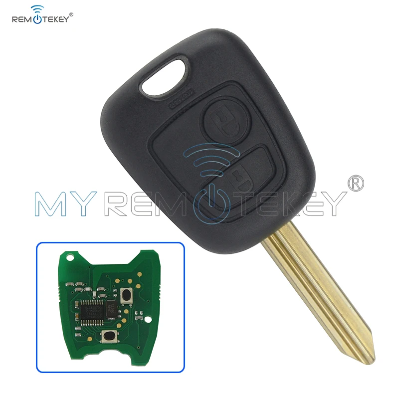 Chave remota com 2 botões 433 mhz id46, chip eletrônico para citroen xsara picasso berlingo 2002 2003 2004 2005 2006 2007 2008 remtekey