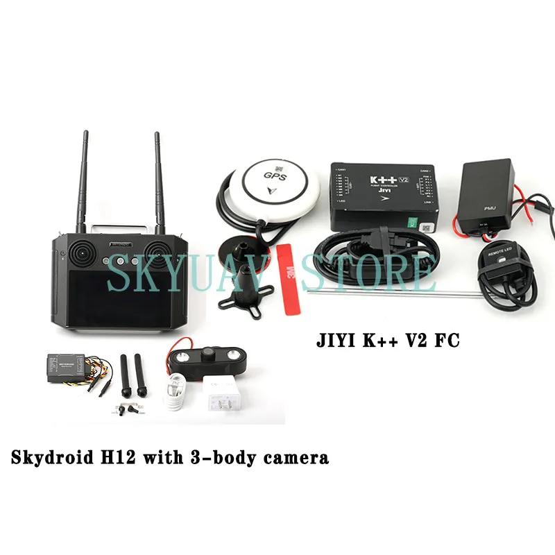 

JIYI K++/ K3A Pro Flight Control Skydroid H12 Remote Control with Three-body Camera for Agricultural Drone