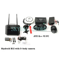 JIYI K++/ K3A Pro Flight Control Skydroid H12 Remote Control with Three-body Camera for Agricultural Drone