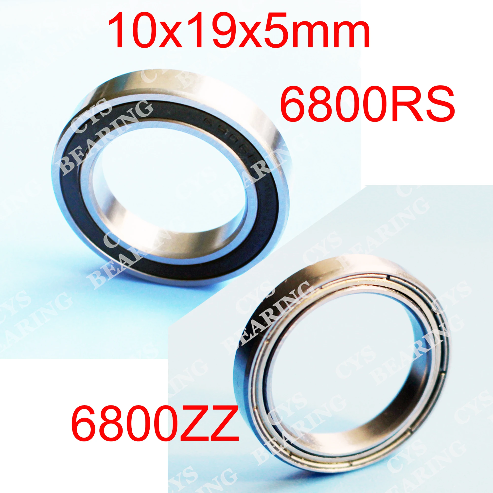 6800RS 10x19x5Mm 6800-2RS 6800ZZ Deep Groove Ball Bearings