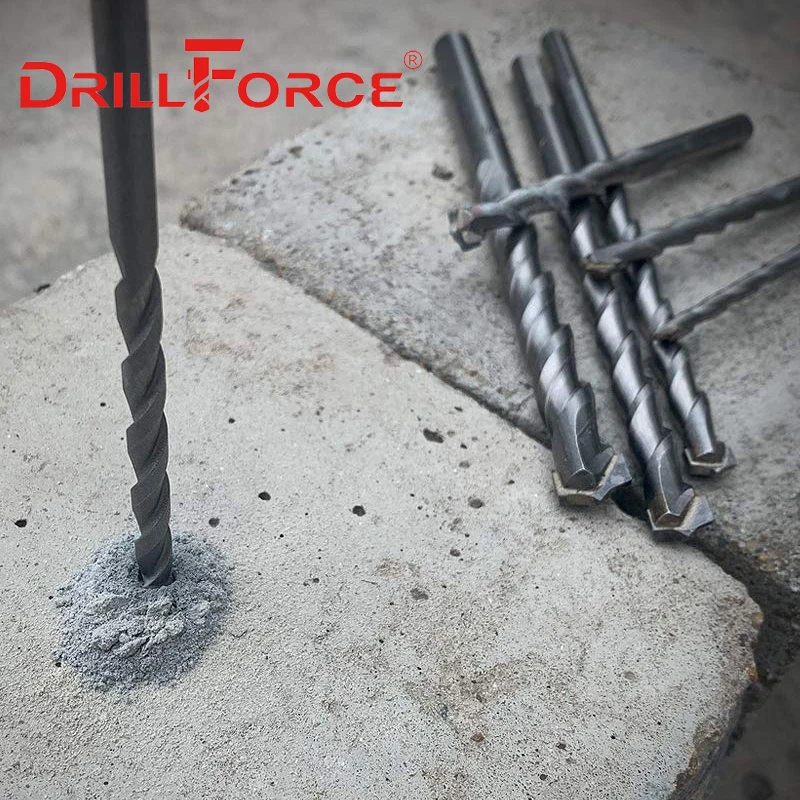 Drillforce ملموسة البناء لقمة حفر s مجموعة 3/4/5/6/8/10/12/14/16 مللي متر سيراميك طوب أسمنتي كربيد الصخور يميل لقمة حفر