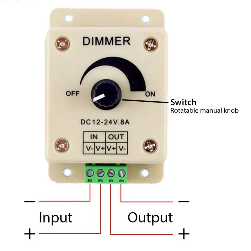 LED Dimmer DC12-24V 2A 3A 4A 8A 30A Whirl / Touch / 3Key / 11Key Remote Control LED Switch Dimmer for Single Color LED Strip