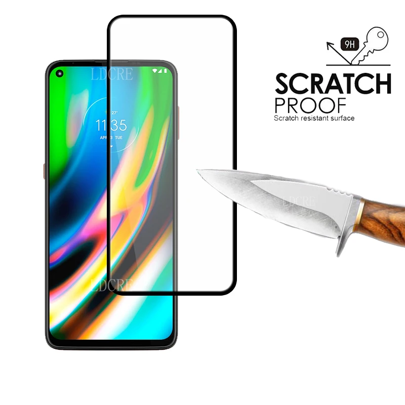 4-in-1 For Motoroal Moto G9 Plus Glass For Moto G9 Plus Tempered Glass Full Glue HD Screen Protector For Moto G9 Plus Lens Glass
