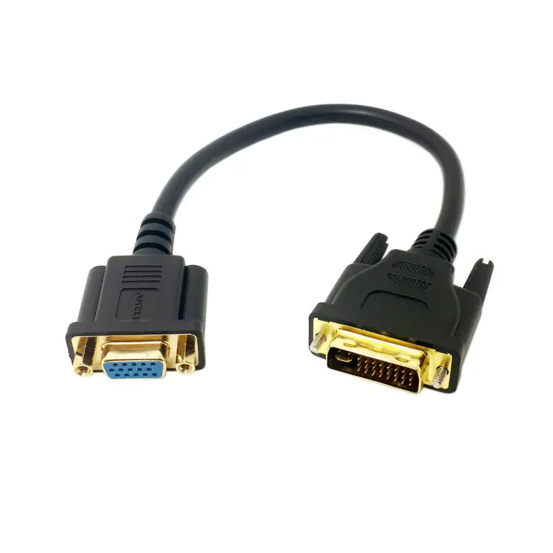 Analog DVI 24+5 Male to VGA Female Monitor Converter Adapter Cable 20cm Black DVI VGA Adapter Adaptor