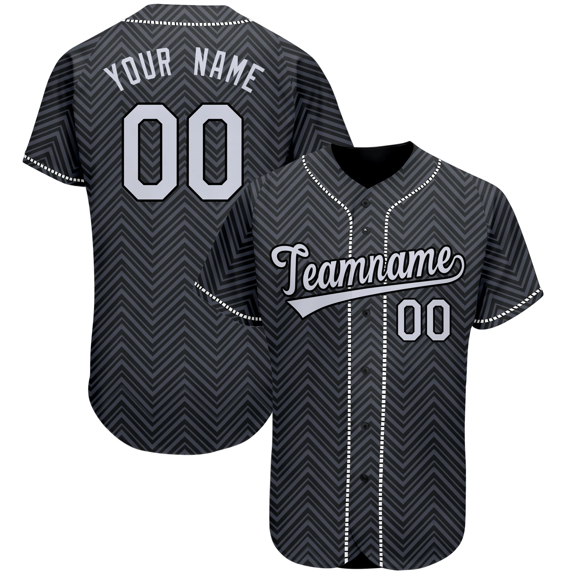 Custom Baseball Jersey Print Team Name and Number Diamond Shading Skin-friendly for Male/Women/Child Casual Pop Shirts