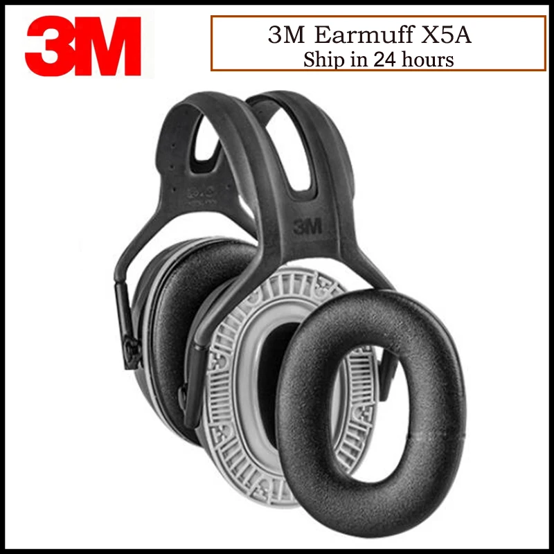 3M X5A Earmuffs Comfortable Sound Insulation Earmuffs Professional Anti-noise Hearing Protector for Drivers/Workers KU015