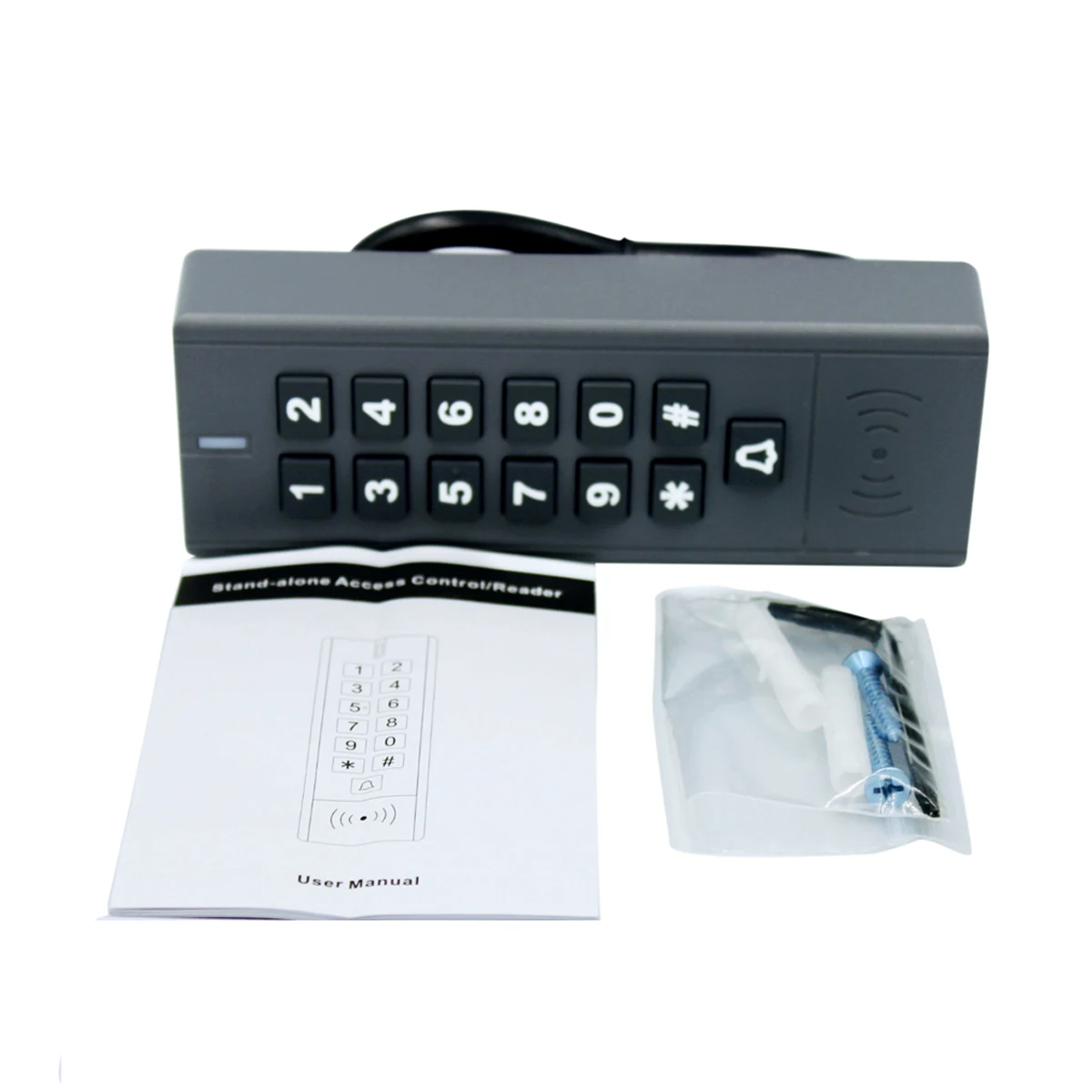 A9-S-EM 1000 User IP67 Waterproof Access Control Keypad Outdoor RFID Access Controller Door Opener System EM4100 125KHz Key Card