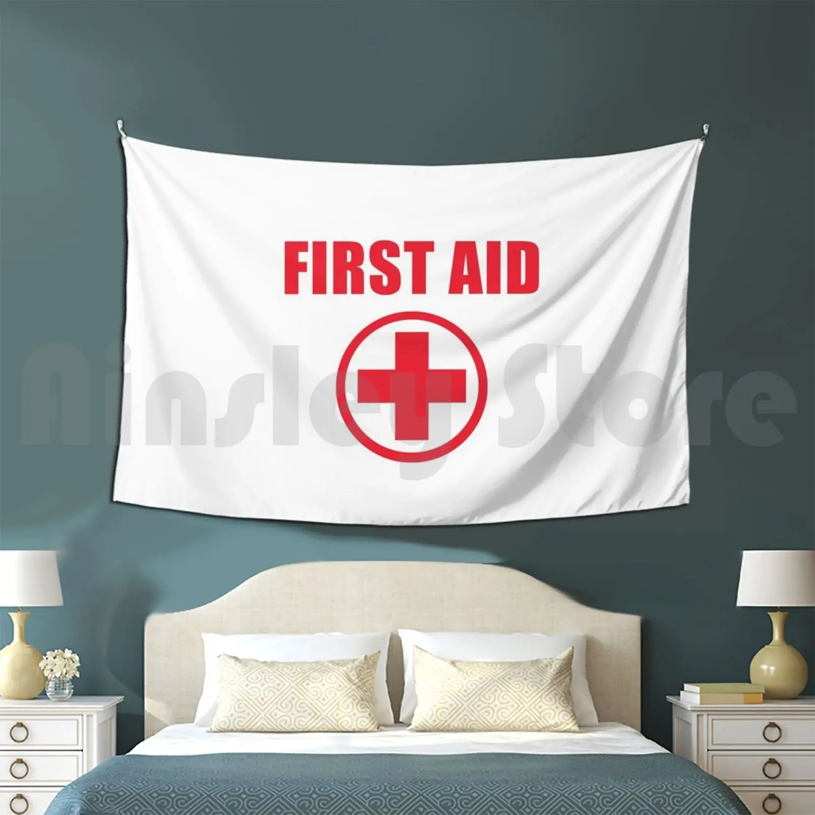 First Aid-Health And Safety Customized Tapestry Firefighter Cpr Fireman Firemen Firewoman Firewomen