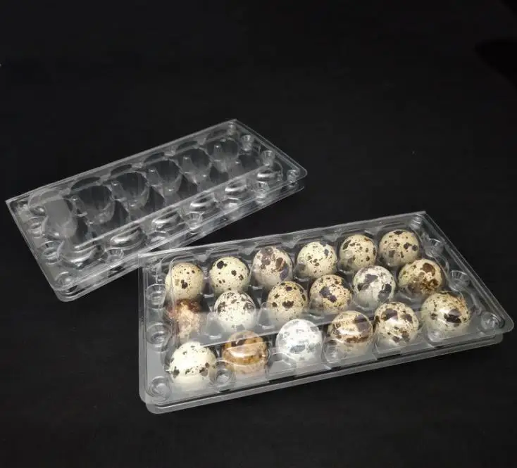 

1000pcs/lot 18 Holes 198*41*133cm Quail Eggs Container Plastic Clear Egg Packing Storage Boxes Wholesale Free Shipping SN1388