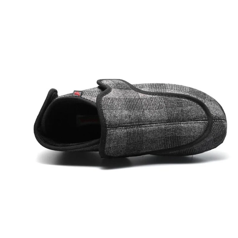 Inverno nova inglaterra xadrez meados de corte algodão clarks pés inchados botas ampliadas diabetes ajustável deformado pés sapatos em lã