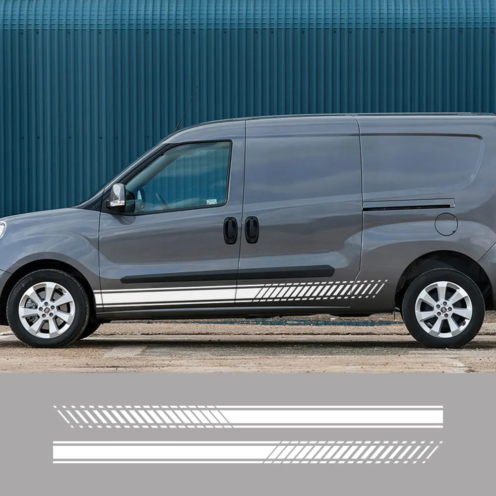 

2PCS Car Stickers For Fiat Doblo Cargo Panorama Vauxhall Opel Combo Camper Van Graphics Vinyl Decals Tuning Auto Accessories