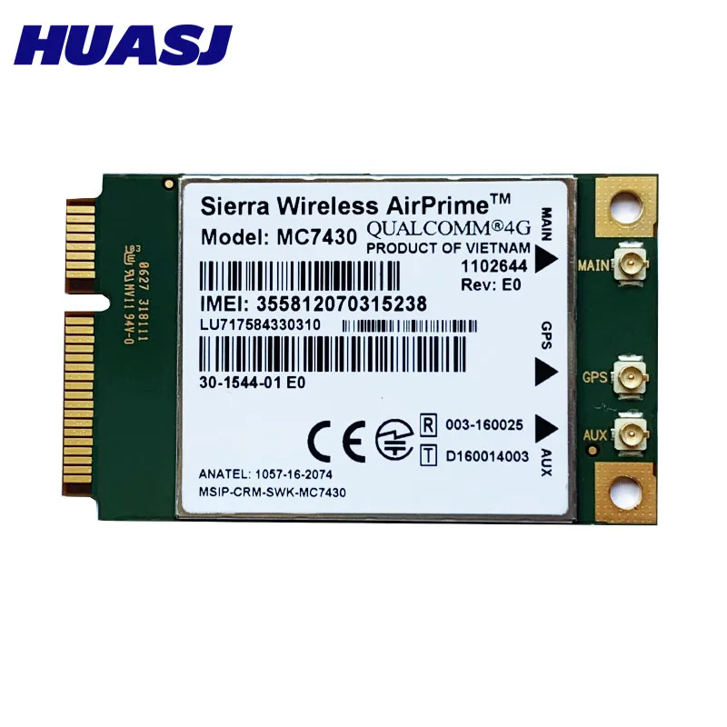 Huasj MC7430 LTE 4G módulo FDD-LTE TDD-LTE CAT6 HSPA + GNSS WWAN USB 3,0 MBIM interfaz de Tarjeta 4G