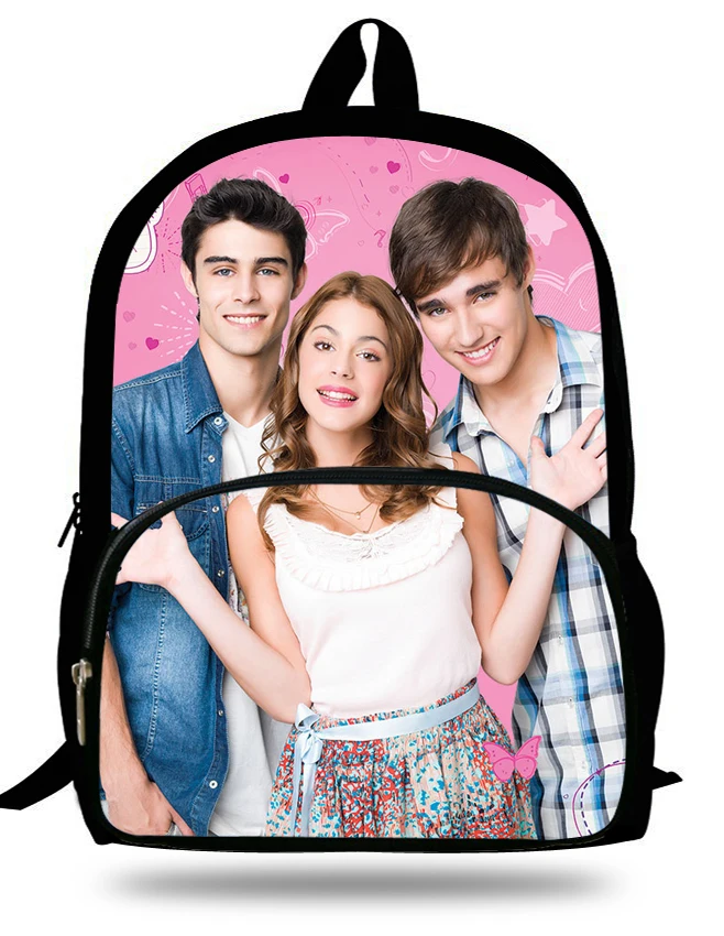 Mochila Violetta de 16 pulgadas para niños, Bolsa Escolar para niñas de 7 a 13 años