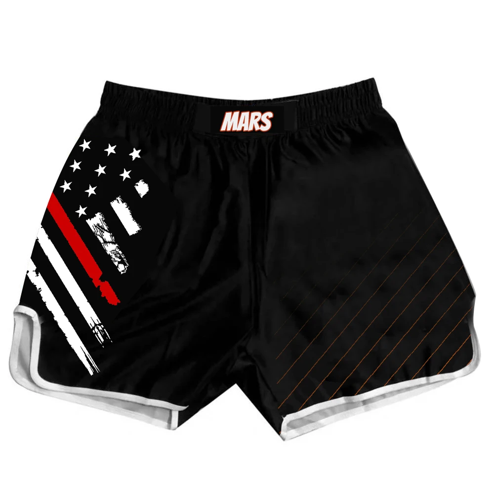 

Men's National Flag Muay Thai Shorts Professional Sanda Boxing Competition Training Fighting Short Pants Althetic Shorts