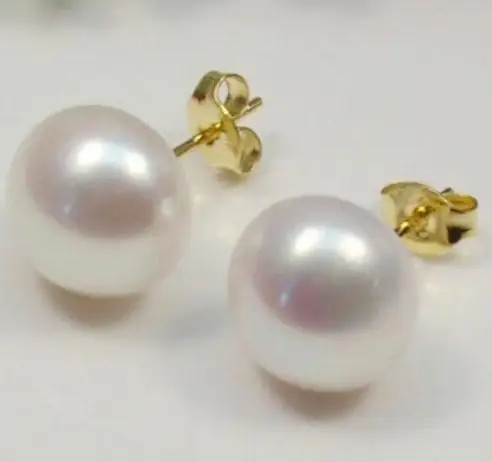 

New Favorite Pearl Earrings Very Perfect 10-11mm Freshwater Pearls S925 Gold Color Silver Stud Earring Fine Jewelry For Women