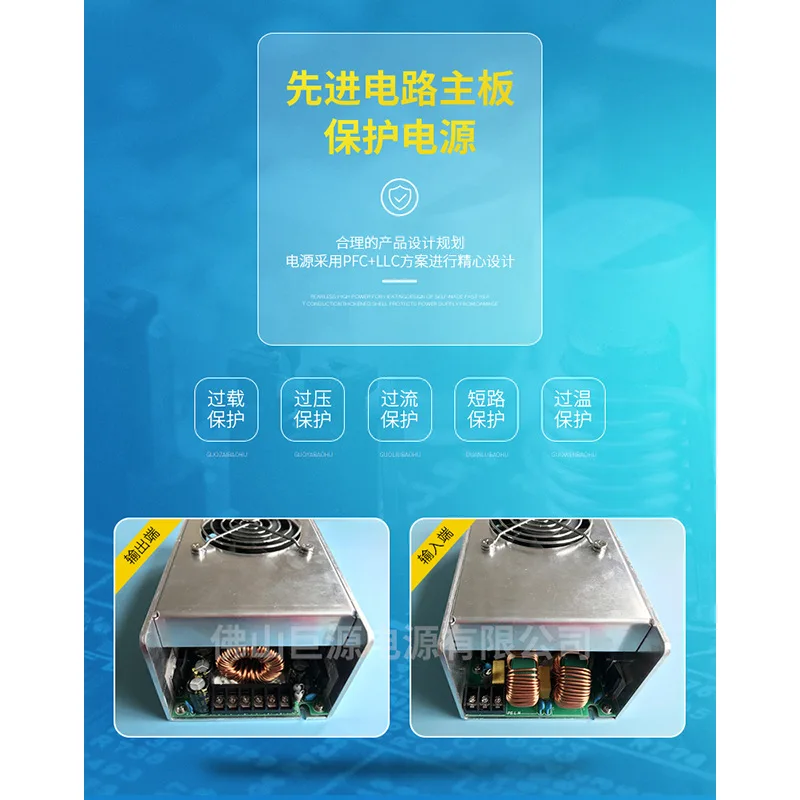 Alimentation électrique de commutation, 45v, 17a, Pfc 800W, sortie unique, multi-groupes