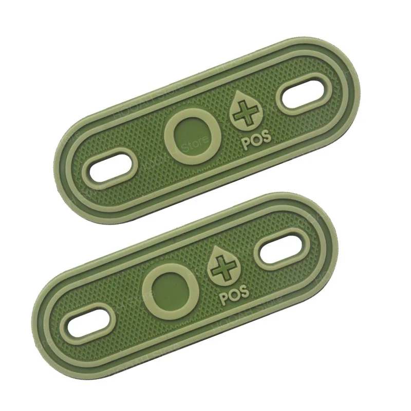 PVC Blood Type group tag A+ B+ AB+ O+ Positive Patch Badges A B AB O POS  Tactical Patch for Bag Shoe Shoelace zipper