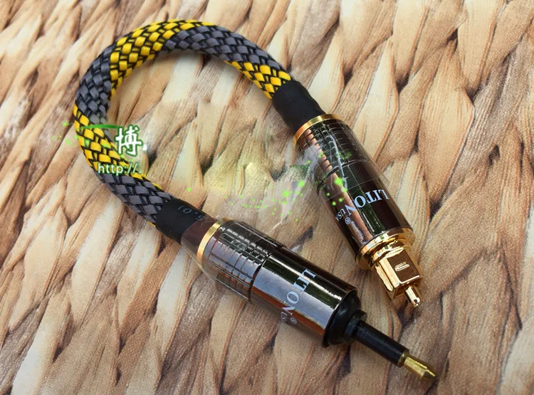 Cable de Audio de fibra óptica, reproductor Digital sin pérdidas, cuadrado a Redondo, 3,5mm, para D50, D100, PHA-3, HDVD800