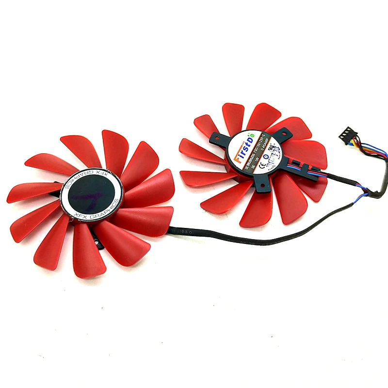2Pcs/Llot Nieuwe 85Mm FDC10U12S9-C 0.45AMP 4Pin, voor Xfx Rx 560D Rx 570 Rx 580 Rx Vega Graphics Videokaart Cooling Fans