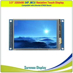 3.5 inch 480*320 16-Bit Parallel MCU ILI9486 TFT LCD Module Display Screen w/ XPT2046 Resistive Touch Panel  Alientek STM32