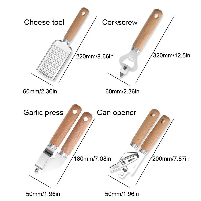 Kitchen Utensil Pizza Wheel Cutter Ice Cream Spoon Vegetable Peeler Stainless Steel Egg Whisk Bottle Can Opener Cheese Cutter