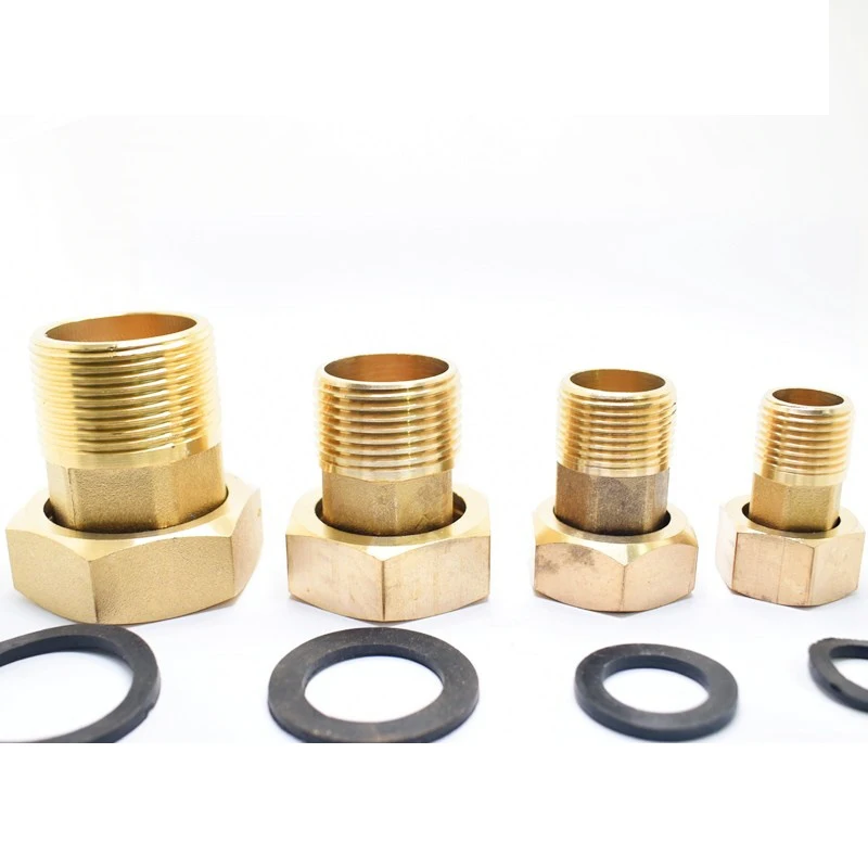 

1pcs DN15/20/25/32 Inner Wire To Outer Wire Copper Thicken Hexagon Connection Male Nipple Brass Pipe Fitting