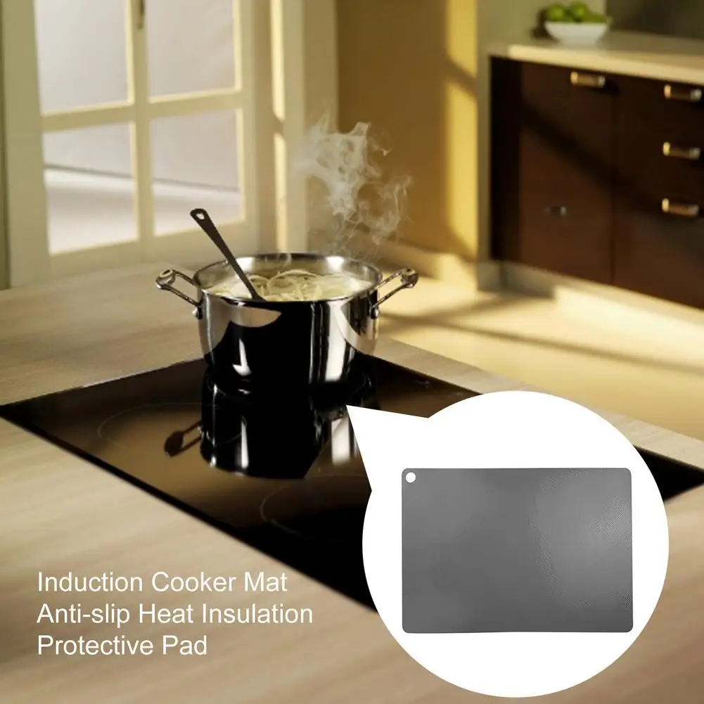 Cleaning Protective Pad of Induction Cooker Glass Silica Fiber Protective Pad Stain Proof Heat Conduct Mats Grey Mat