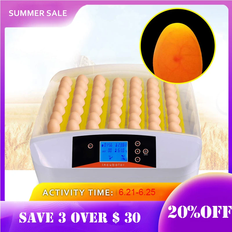 

Smart Electronic Control LED 56 eggs incubator Digital Automatic Egg Turner humidity Hatchery Duck Chicken Egg Machine Brooder