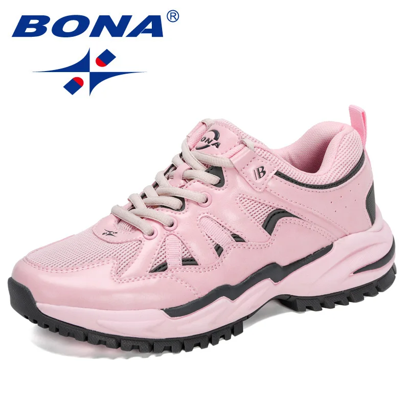 BONA Sneakers Klasik Desainer Baru Sepatu Lari Wanita Bersirkulasi Jaring Sepatu Jalan Wanita Sepatu Jogging Feminio