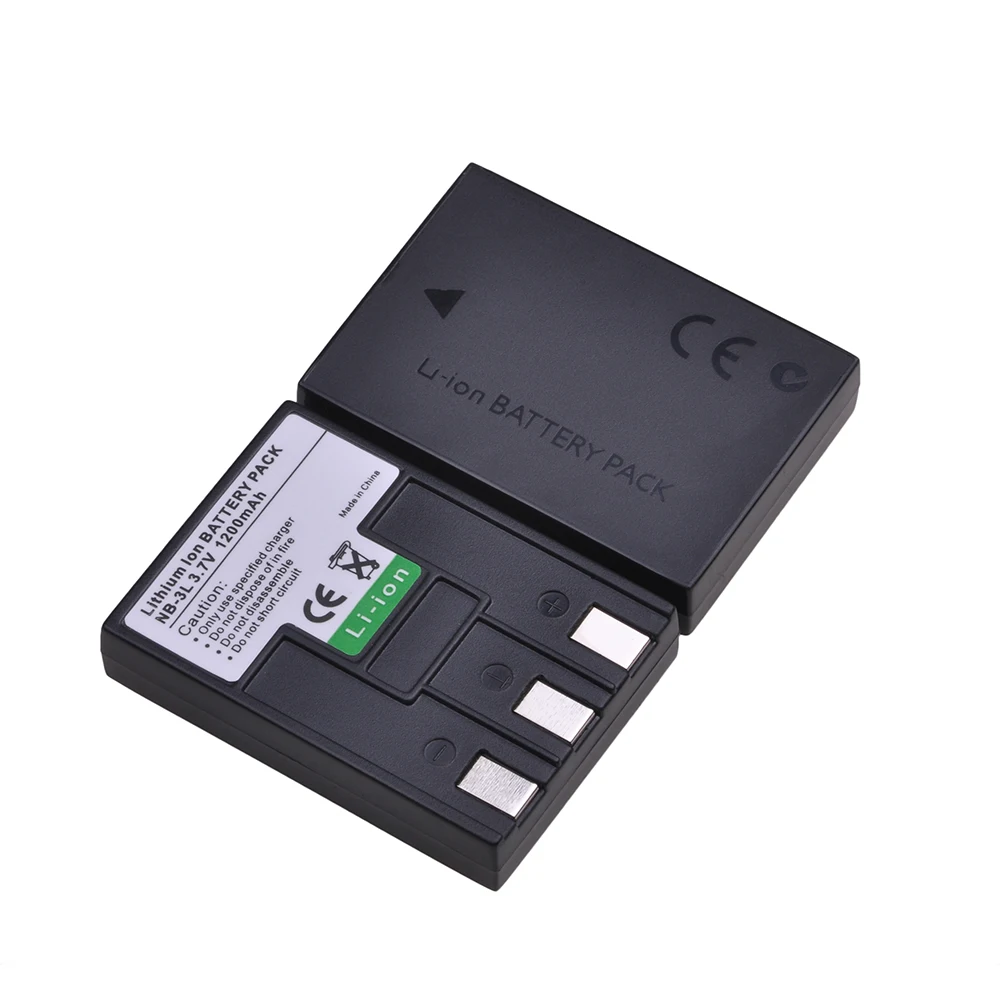 2 Chiếc 1200MAh NB-3L NB3L NB 3L Pin Dành Cho Máy Ảnh Canon PowerShot SD10 SD20 SD40 SD550 SD500 SD100 SD110, IXUS II II, NB-3LH Pin
