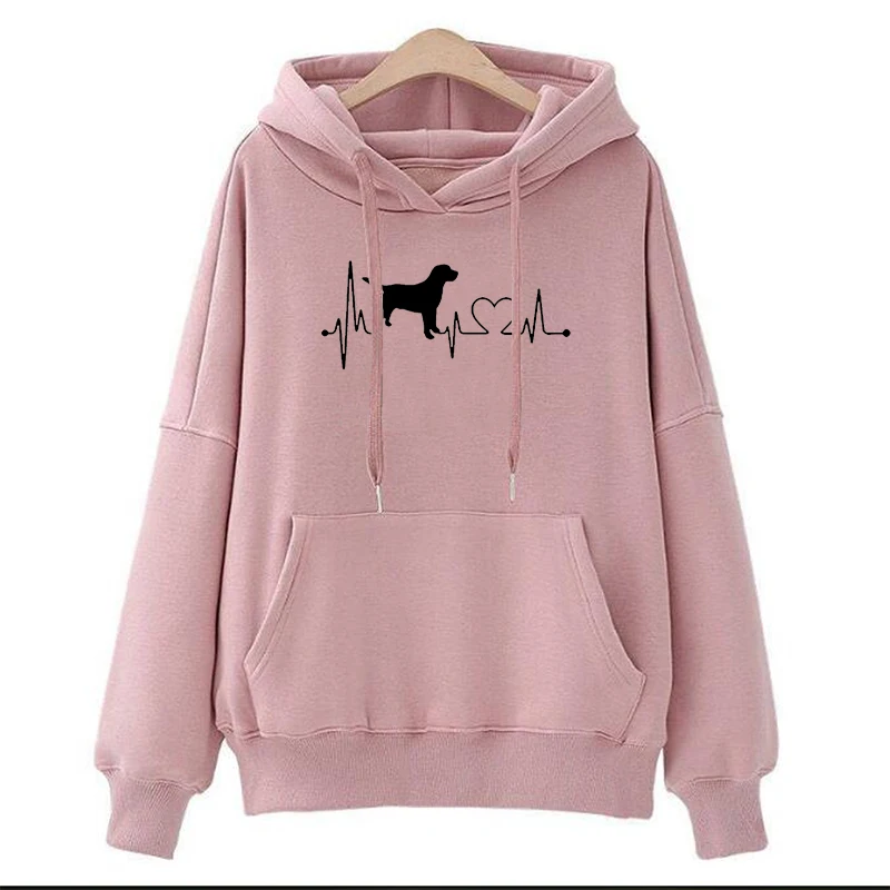 Sudaderas con estampado de perro y mamá para mujer, jerséis divertidos, Tops de pana, ropa para mujer, nuevo