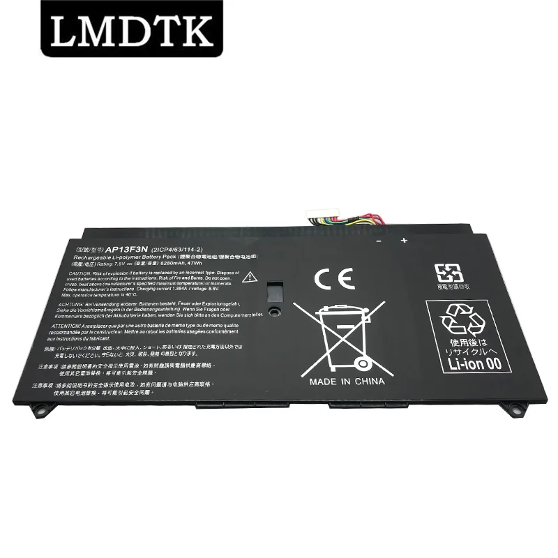 Lmdtk Novo Ap13f3n Bateria do Portátil para Acer Aspire S7392 S7-392-9890 S7-3916822 Ultrabook 7.5v 6280mah 47wh