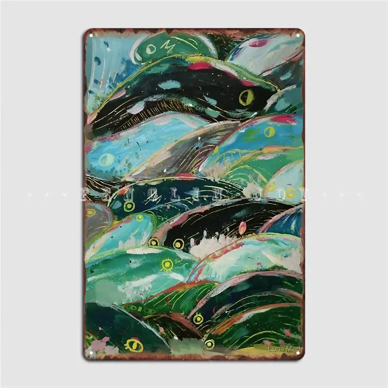 Ponyo's Waves Metal Sign Pub Kitchen Decoration Plaques Tin Sign Posters