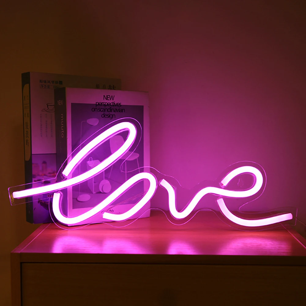 LED Neon Light Sign 13”to 18”Large Size with Transparent Acrylic Back Panel USB Neon Sign Wall Art Decorative Wall Hanging Sign