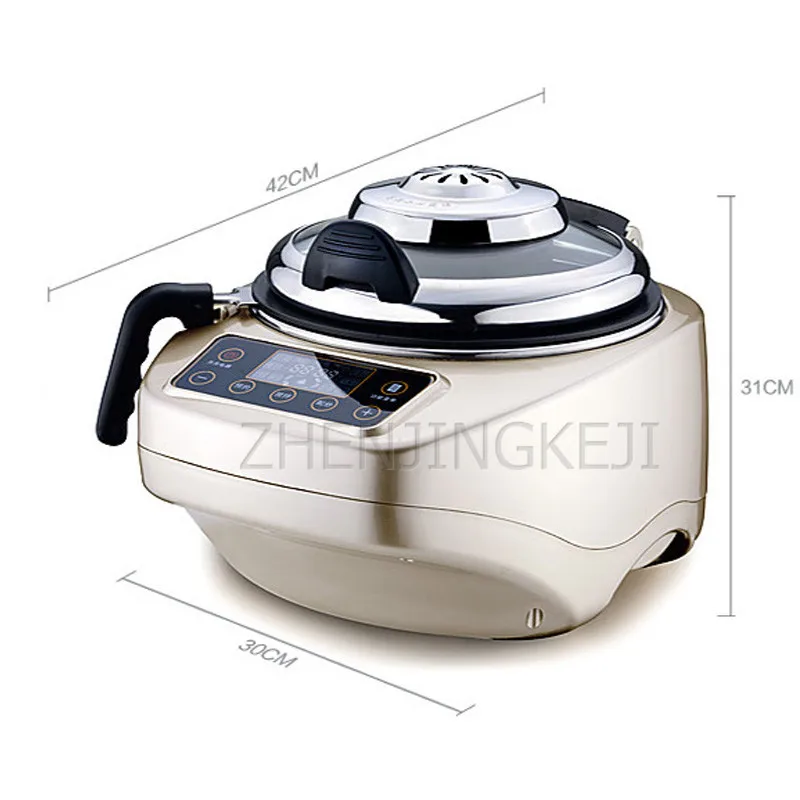 220V Automatic Intelligent Cooking Robot No Oil Fume Fried Rice Cooking Pot Commercial Household Kitchen Electrical Appliances