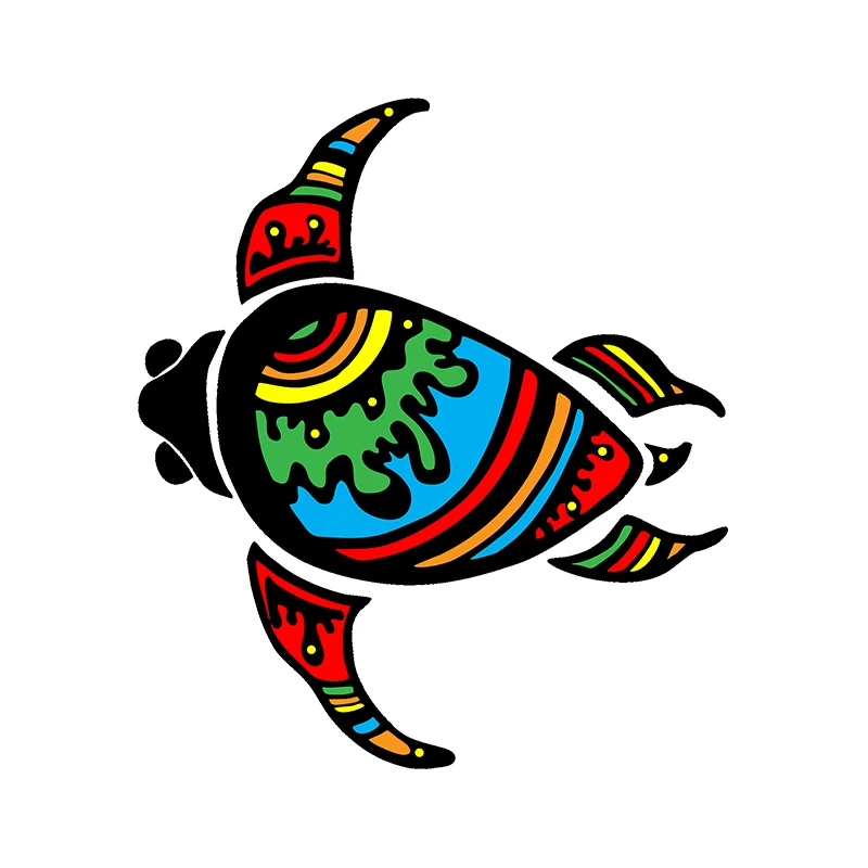 Fuzhen Boutique Decals Exterior Accessories Tribal Turtle Creative Car Sticker Air Conditioner Cartoon Decal Personality Styling