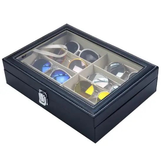 

PU leather 8-bit glasses box sunglasses sunglasses receive display package