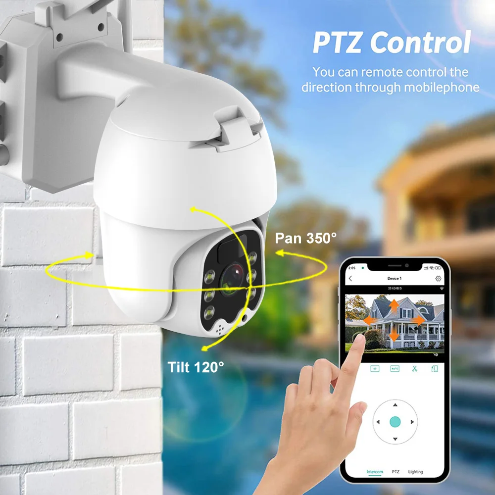 3MP Wireless 4G WiFi Camera Solar Panel Security Protection Outdoor CCTV 360 PTZ Secur Video Monitor Smart Home IP Securite Cam