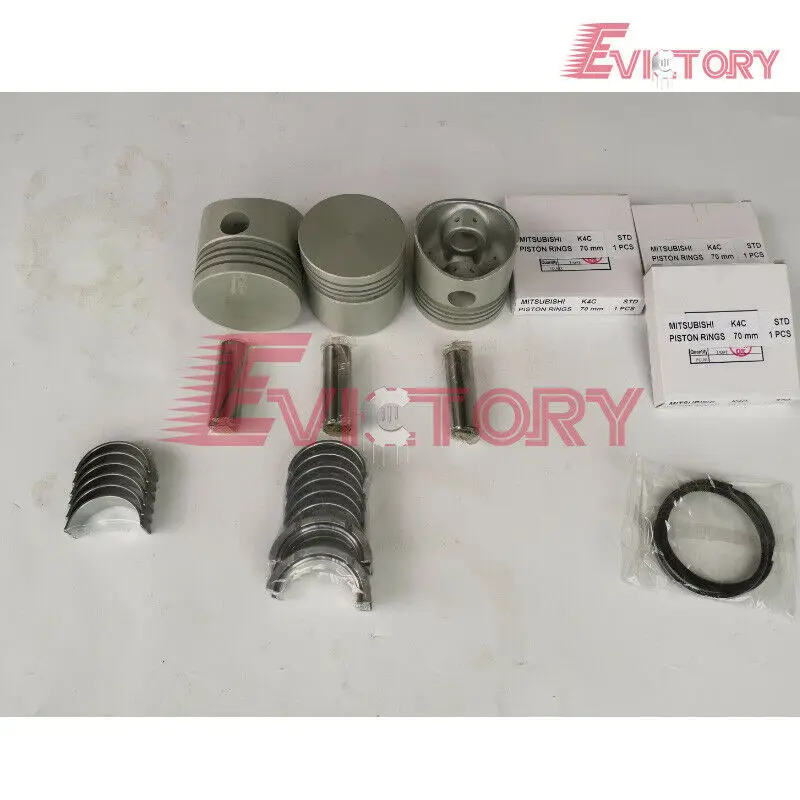

For Mitsubishi K3C piston ring cylinder gasket bearing set