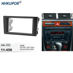 Car Radio Fascia For AUDI A6(4B) 1997-2005 Allroad 2000-2006 Auto Stereo Dash CD Trim Installation Frame Kit Bezel Faceplate
