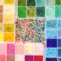 14000pcs Czech Glass Seed Beads Belt Box Set Charm Beading For DIY Earring Bracelet Necklace Jewelry Making Accessories Kits