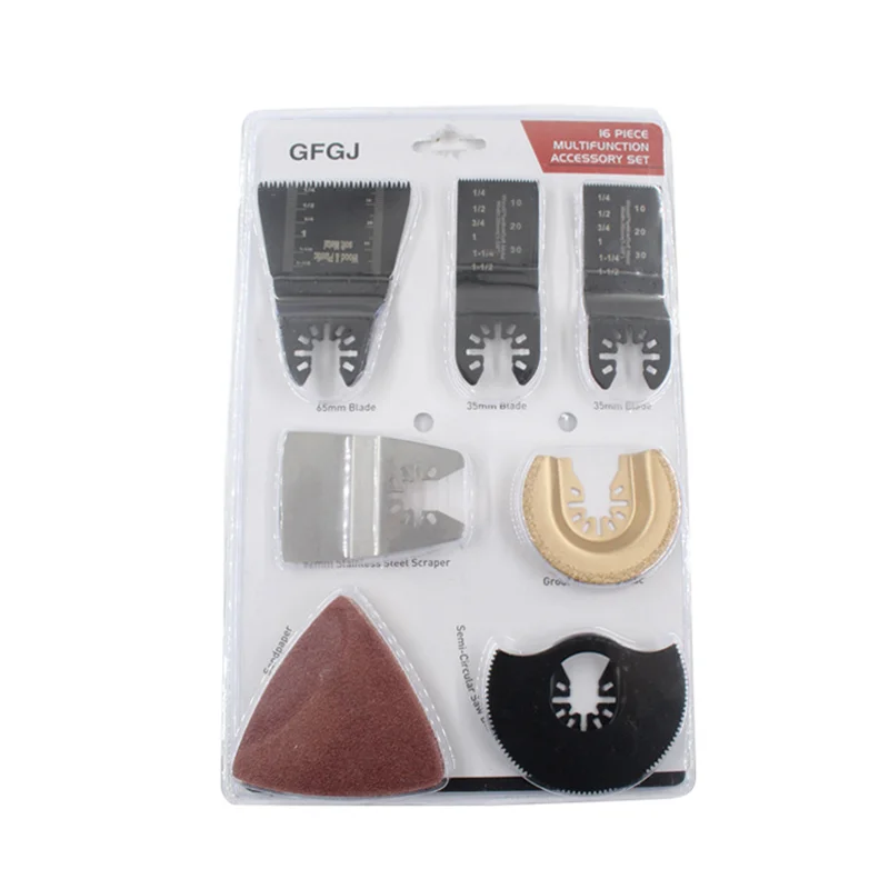 16pcs Oscillating Saw Blades Renovator Trimmer blades for Multi tool Cut Wood Plastic