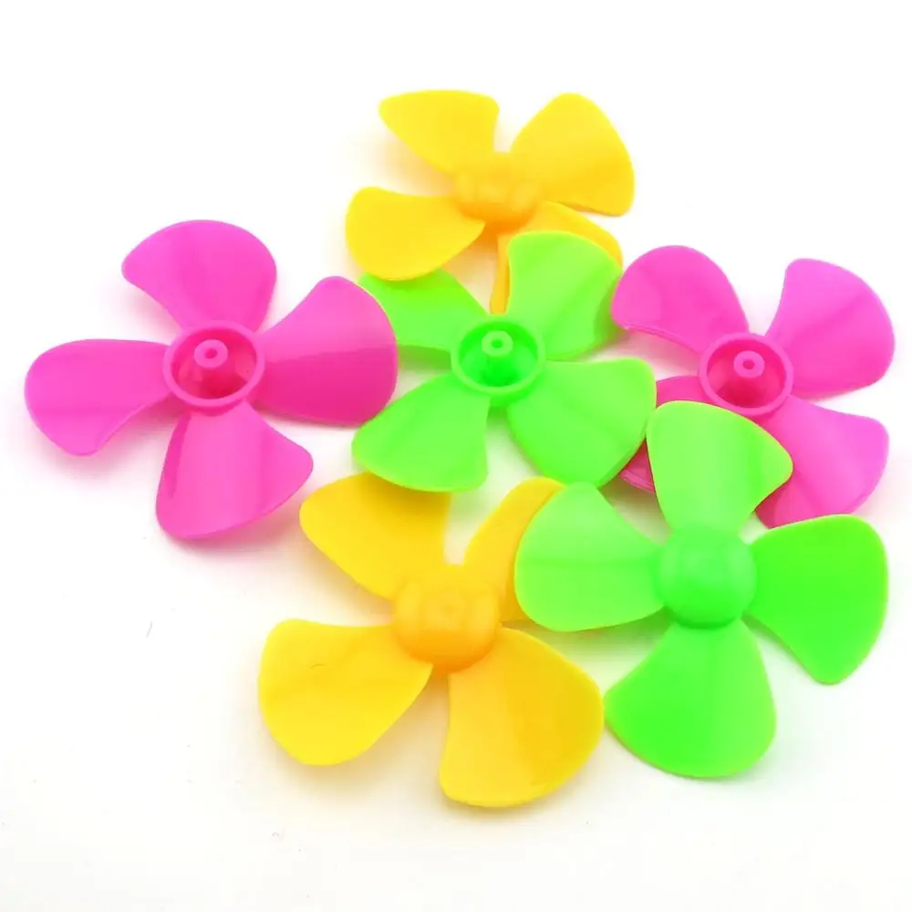 10pcs Four-blade 100mm propeller wind blade plastic Props toy accessories diy technology fan windmill model handmade spare parts