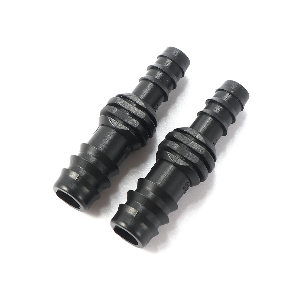 Plastics Barbed DN12 to DN16 Pipe Reducing Connectors Garden Irrigation Water Hose PE Pipe Repair Coupling Joints 5PCS