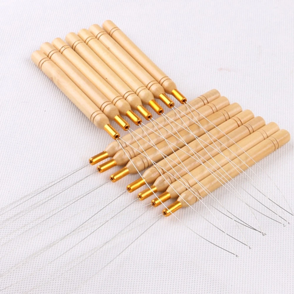 5 pcs micro rings loop tool loop threader pulling needle used with hair plier and beads for human hair feather extension tools