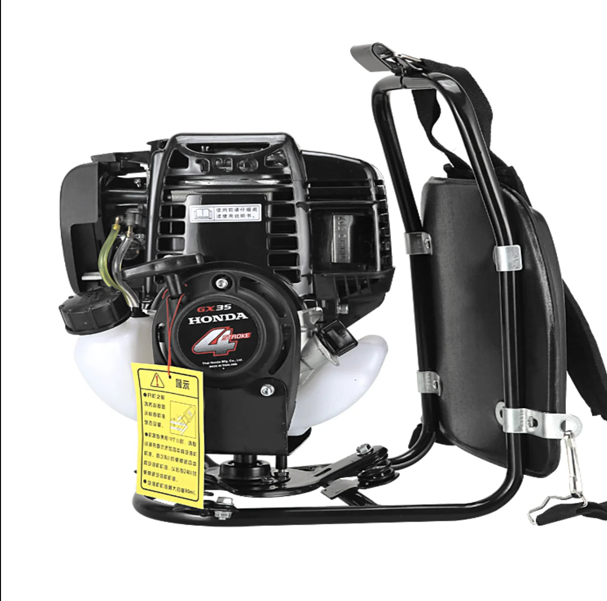 2,4 KW rasenmäher vier-hub schwarz seite-montiert benzin hedge trimmer multifunktionale jäten lösen rasen mähen maschine