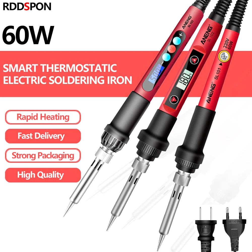 

Digital Electric Soldering Irons Kit Adjustable Temperature Welding Tool Accessories Soldering Iron TIps Solder Station 110 220V