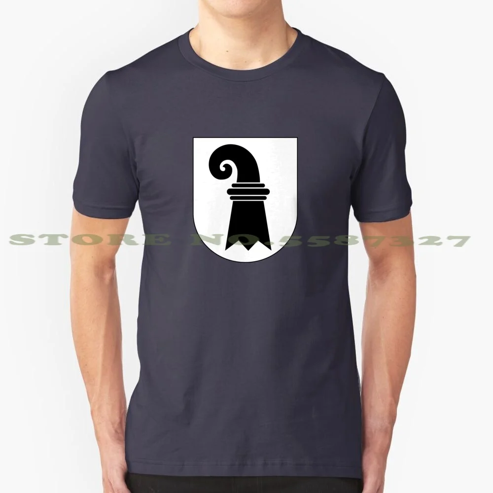 Coat Of Arms Of Basel-Stadt Canton 100% Pure Cotton T-Shirt Coat Of Arms Of Basel Stadt Canton Wappen Basel Stadt Matt Bale