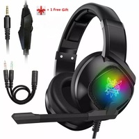 Gaming headset wired headphone PS4 earphone Computer Headphones With Microphone LED Light Overear PC Laptop Tablet Gamer XBox