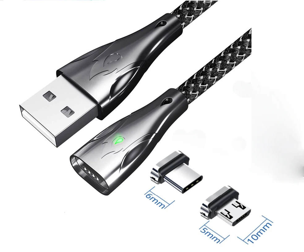 3 PCS Square Magnetic Tips for Mobile Phone Replacement Parts Micro Type C Magnet Charger Cable Plug Converter Charging Adapter image 3